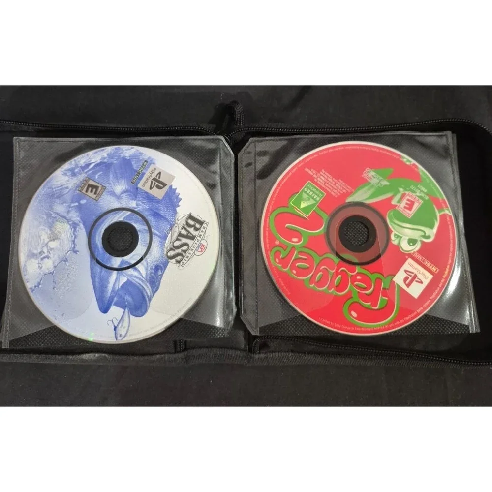 Playstation Games Lot of 31 Games With Game Holder Case (mostly PS1)